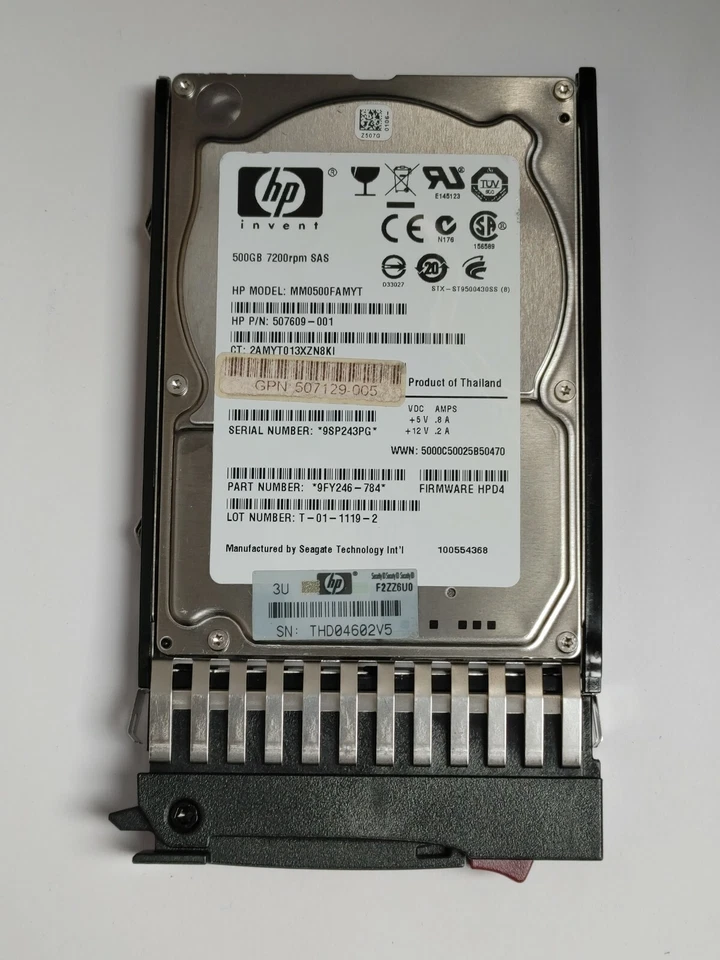 507609-001 HP 500GB 6G SAS 7.2K rpm SFF 2.5" Dual Port Hard Drive - Image 1 of 1