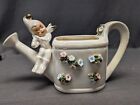 Pixie Fairy Elf Vintage Planter Pot Watering Can Ceramic Yoshi's Pearlized 