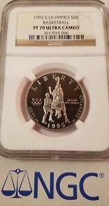 1995-S Basketball NGC PF70 Commemorative Clad Half Dollar Coin 50 Cents