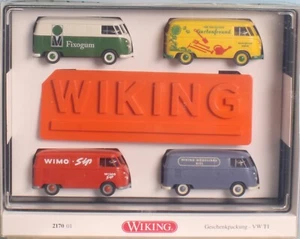 Wiking 2170 01, - Spur H0/Maßstab 1:87 -,  Wiking Geschenkpackung mit 4 VW T1 - Picture 1 of 3