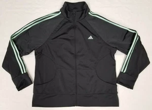 Adidas 2009 chaqueta de pista con cremallera completa para mujer talla XL aqua/carbón - Imagen 1 de 8