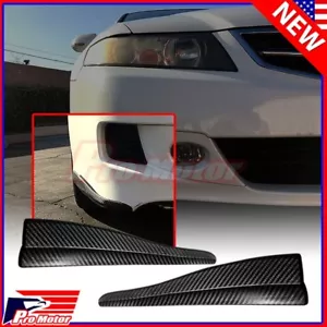 2 x Front Rear Carbon Fiber Bumper Corner Lip Side Scratch Protector Strap Guard - Picture 1 of 5