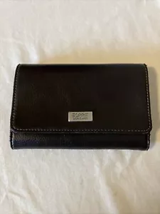 Vintage Esprit Worldwide Brown Faux Leather Trifold Wallet - Picture 1 of 10