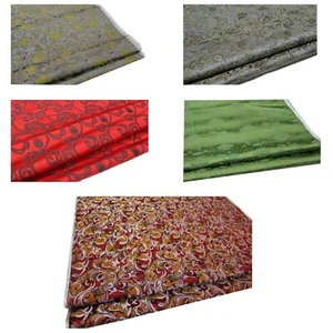 Faux Silk Brocade (Whirligig Paisley) Jacquard Damask Kimono Fabric Material*BA5 - Picture 1 of 16