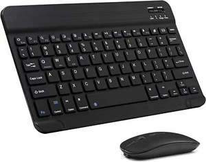 Ultra-Slim Bluetooth Keyboard and Mouse Combo Rechargeable Portable Black - Picture 1 of 7