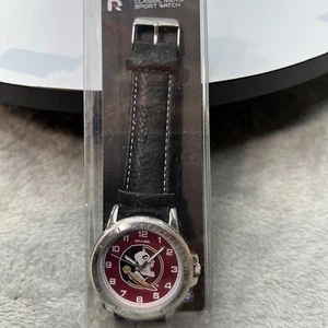 Florida State Seminolen Uhr klassisch Sport Herren schwarz Leder Sparo NCAA Merch - Bild 1 von 4