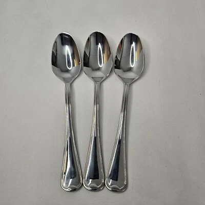 Oneida 18/10 Flambe Oval Soup Spoon Glossy Lot of 3 Replacement Flatware - Image 1 of 4