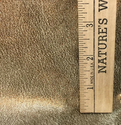 Fabric Lame Suede Like Bronze Brown Metallic Red & Gold Hues Heavy Upholstery - Image 1 of 2