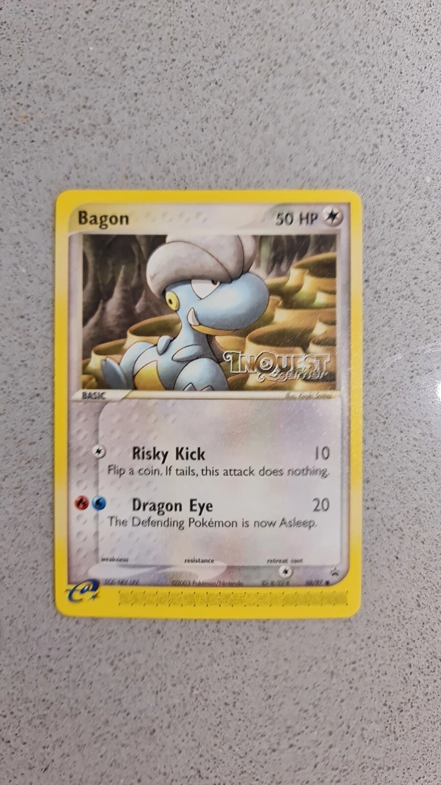 Bagon Inquest Gamer Promo EX Dragon Pokemon Card 50/97 NM