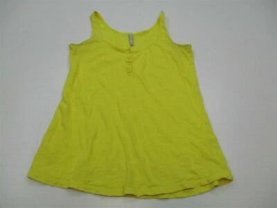 HANNA ANDERSSON Women's Size XS Buttoned Scoop Neck Yellow Cotton Tank Top - Image 1 of 4