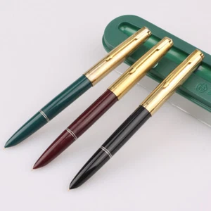 Lot 3 Color Pens Early Hero Fountain Pen 616 Gold Cap Vintage Hooded Nib Fine - Picture 1 of 10
