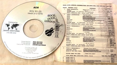 6/22/90 ROCK OVER LONDON (AOR) STEVE EARL RARE INTERVIEW/TUNE, KNEBWORTH RESULTS - Image 1 of 2