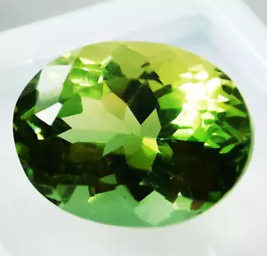 Flawless 9.10 Ct Natural Greenish Moldavite Oval Certified Loose Gemstone - Picture 1 of 10