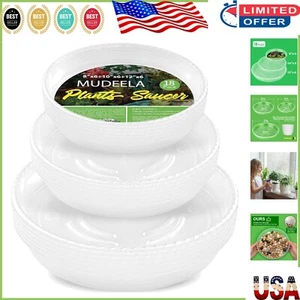 Multi-Size Clear Plant Pot Saucers - 18 Durable Trays for Indoor/Outdoor Use - Picture 1 of 8