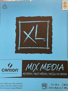 Chanson mix media 11 X Acrylic/Watercolor/Pen &Pencil 98# 160 g 60 Sheets - Picture 1 of 1