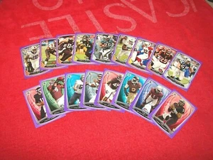 2014 BOWMAN FOOTBALL 17 DIFFERENT PURPLE PARALLEL CARDS (18-67) - Picture 1 of 1