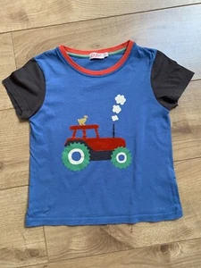 cath kidston kids london boys 5 to 6yr tractor t shirt blue short sleeve cotton - Picture 1 of 7