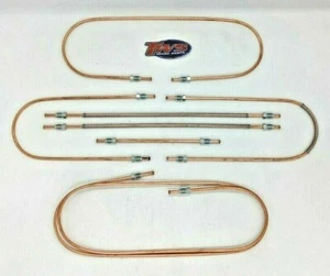 KIT COMPLETO TUBI FRENO IN RAME PER FIAT 500 F 2°Serie L R AUTOBIANCHI BIANCHINA - Imagen 1 de 3