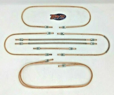 KIT COMPLETO TUBI FRENO IN RAME PER FIAT 500 F 2°Serie L R AUTOBIANCHI BIANCHINA - Image 1 of 3