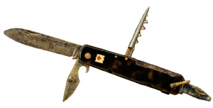 Cuchillo Plegable "Pradel" Ejército Suizo De Colección Raro Multiherramienta Francés c.1921 - Imagen 1 de 11