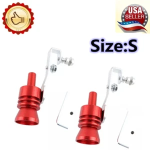 2 Piezas Válvula de Ruido Turbo Soplado Silbato de Sonido Coche Universal Silenciador Punta Rojo S - Imagen 1 de 9