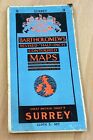 Vintage Bartholomew?S Cloth Map Of Surrey