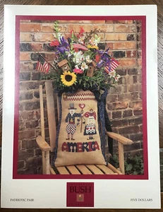 Shepherds Bush - Patriotic Pair - Counted Cross Stitch Pattern - 1997 - Picture 1 of 5