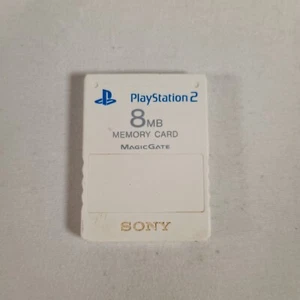 Sony PlayStation 2 PS2 scheda di memoria ufficiale OEM MagicGate 8 MB bianca SCPH-10020 - Foto 1 di 2