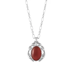 Georg Jensen. Sterling Silver Pendant of the Year with Carnelian - Heritage 2020 - Picture 1 of 1