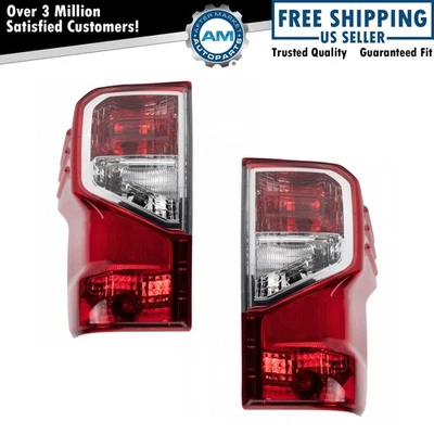 Juego de luces traseras rojas transparentes para Nissan TITAN 2016-2021 TITAN XD 2017-2021 Foto 1 de 4
