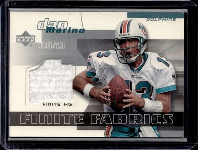 2004 Upper Deck #10 Dan Marino Finite Fabrics Jersey Patch Dolphins NR-MINT - Image 1 of 2