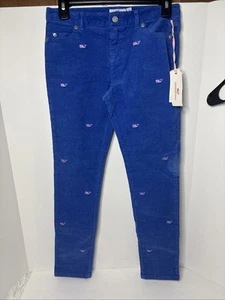Vineyard Vines Embroidered Whale Corduroy Pants Blue New Size 14 Girls - Picture 1 of 7