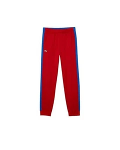 Men's Lacoste Red Blue White SPORT Size XL 7 Resistant Tennis Track Pants Stripe - Picture 1 of 9