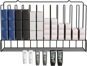 Wall Mounted Hair Color Organizer Rack Metal Salon Hair Color Tube Storage Rack - Picture 1 of 9