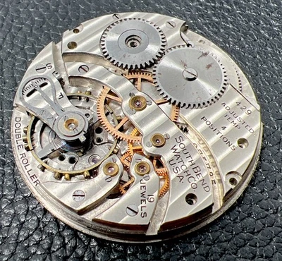 1921 South Bend 12s 19j Grade 429 Model 1 Pocket Watch Movement Parts or Repair - Image 1 of 4