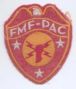 WW2 USMC,Marine Corps Uniform Patch,Fleet Marine Force Pacific Headquarters,Wool - Picture 1 of 2