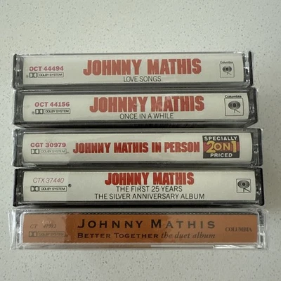 Johnny Mathis Cassette Lot 5 Tapes: Love Songs (4 Of 5 Tapes Sealed New) - Image 1 of 3