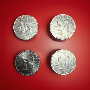 2001-P New York Statehood quarter circulated condition - Picture 1 of 2