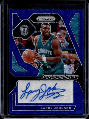 Prizm Larry Johnson Signatures Prizm Choice Blue Auto #33/49 Hornets 2023-24 Foto 1 de 2