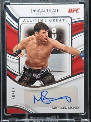 2023 Panini Immaculate UFC MICHAEL BISPING All-Time Great Silver Auto #'d /99  - Image 1 of 4