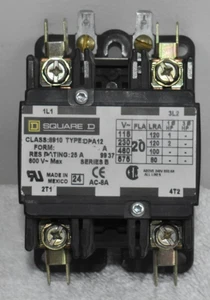 NWOB Square D 8910DPA12V02 Definite Purpose Contactor 20A  120V 60Hz/110V 50Hz - Picture 1 of 7