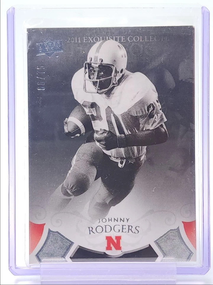 JOHNNY RODGERS 2011 UPPER DECK EXQUISITE FOOTBALL SILVER /99 Q0333 - Image 1 of 2
