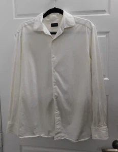 Ermenegildo Zegna Cotton Silk Button Down Dress Casual Shirt sz L - Picture 1 of 5