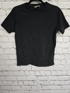 Sezane Conrad T Shirt Womens XS Black Fitted S/S Minimalist Casual Capsule Prep - Picture 1 of 9