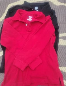 Izod polo shirt bundle of 2 size 8(M) tops. Red izod, black wonder nation - Picture 1 of 5