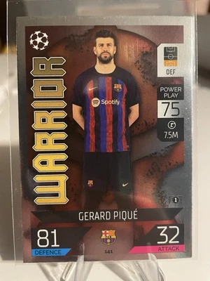 Topps Match Attax Champions League 2022-23 Card Gerard Pique - Warrior - Image 1 of 2