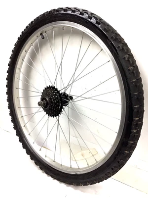 Rueda trasera de aleación de bicicleta de 24" rueda libre de 6 velocidades y neumático de 1,95" bicicleta de montaña #Y55 Foto 1 de 3