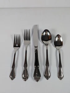 Rogers Oneida LTD Arbor Rose 1881 True Rose Edelstahl 5 Gedecke ein Set - Bild 1 von 11