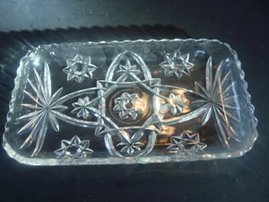 VINTAGE ANKER HOCKING STAR OF DAVID 8 5/8 ZOLL TABLETT - Bild 1 von 3
