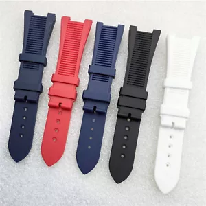 Per Nautilus 25 mm cinturino per orologio in silicone/fibbia/cinturino per orologio + fibbia per orologio - Foto 1 di 38